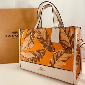 Coach Dempsey Carryall with Banana leaves NWT